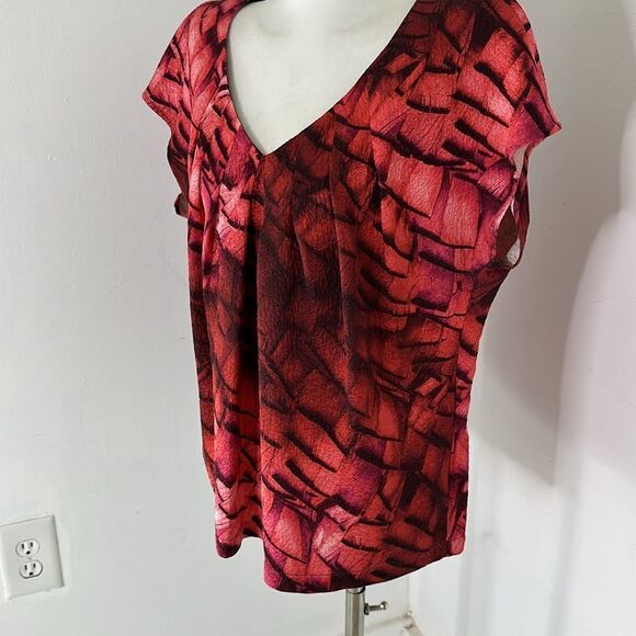 ESCADA Silk Wool Printed Blouse Size 40 - Picture 4 of 5